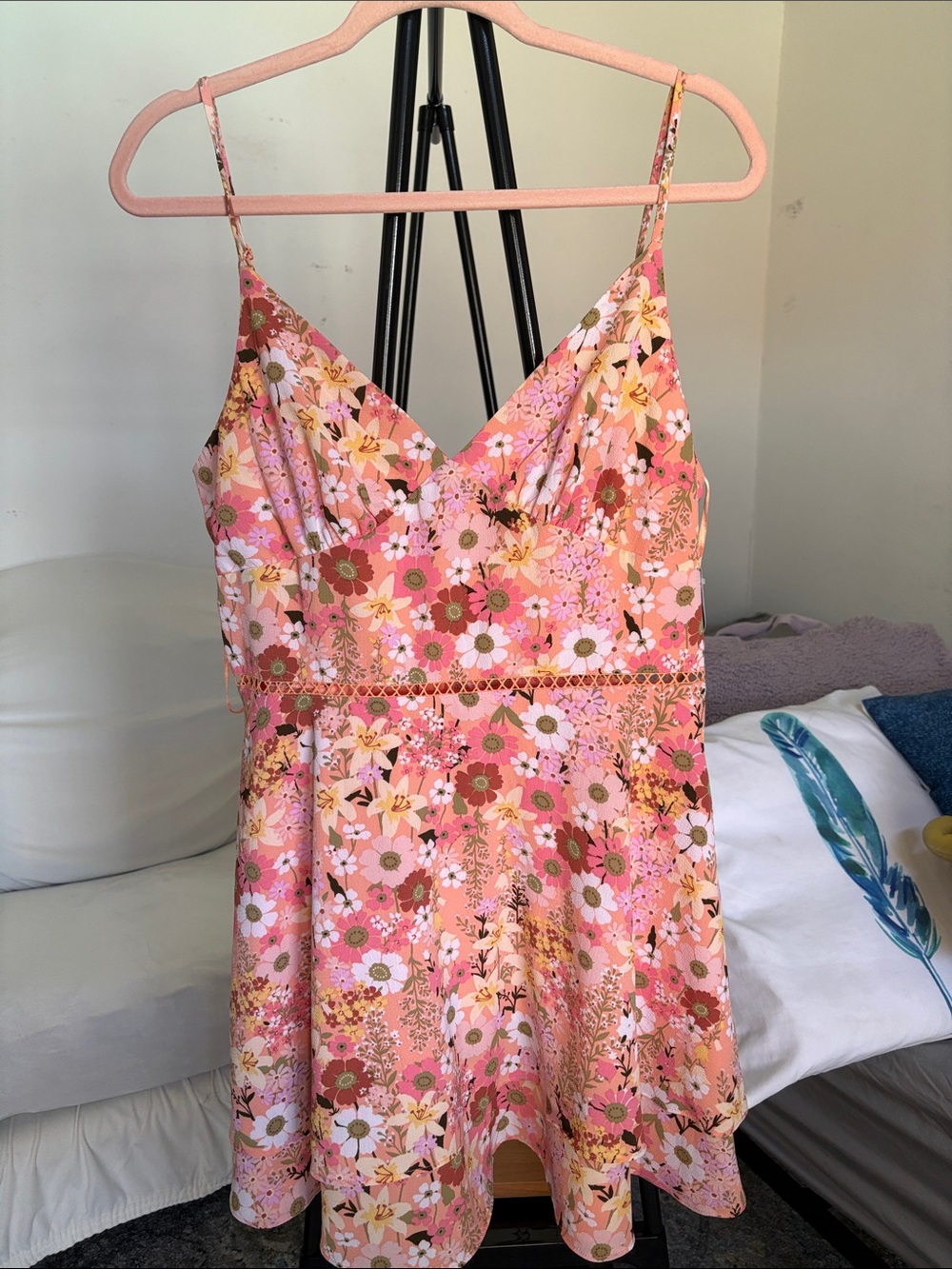 City Studio Peach Floral Sundress